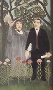 Portrait of Guillaume Apollinaire and Marie Laurencin with Poet's Narcissus, Henri Rousseau